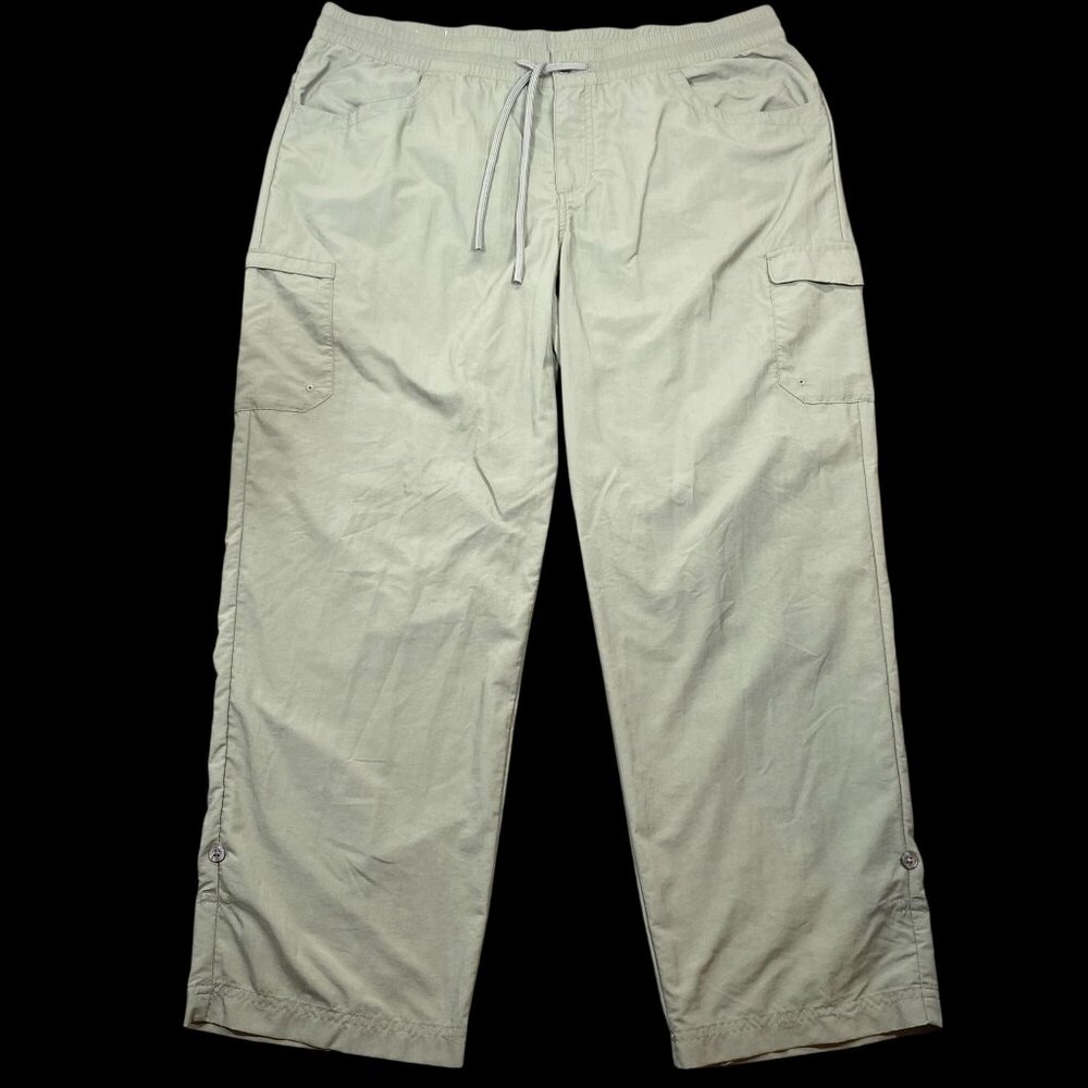 Columbia Sportswear Mens XL Nylon Cargo Pants Drawstring Waist & Adjustable Hem